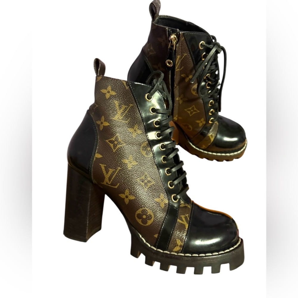 Louis Vuitton Star Trail Brown Ankle Boots lace up - Picture 2 of 15